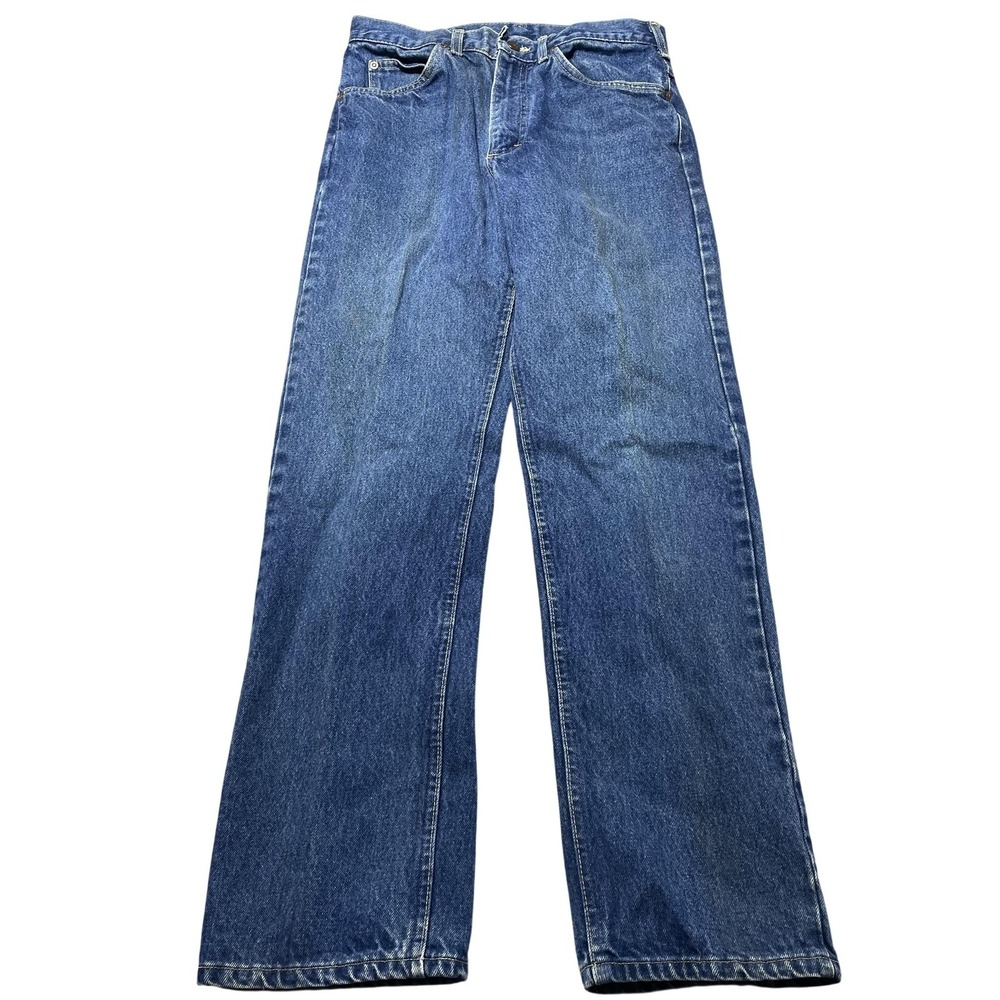 Vintage Lee Riders Jeans Mens 32x32 Blue Medium Wash Straight Leg Denim 80s USA